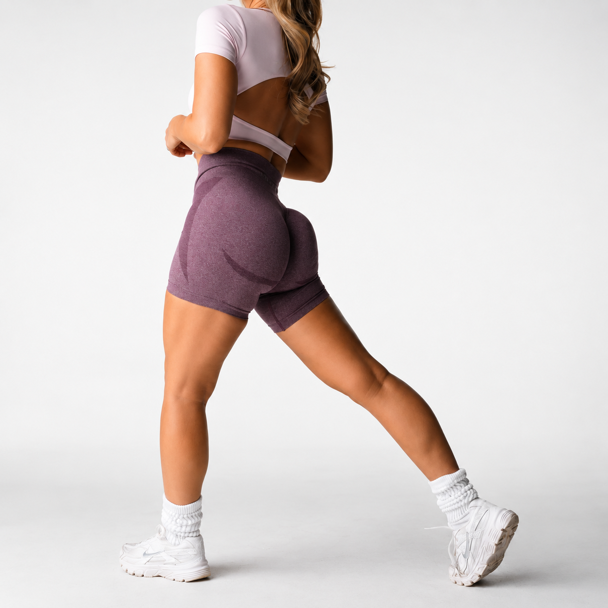 Conjunto Top & Shorts Essence Aevla (Rose e Rose Escuro)